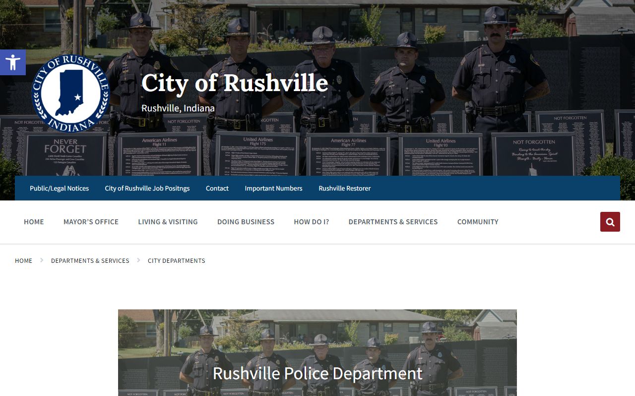 Rush County arrest records Rushville Police Department page