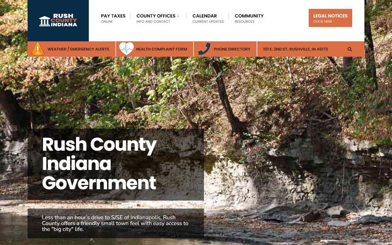 Rush County court records official county homepage