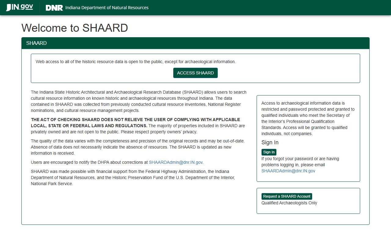 Rush County court records Indiana SHAARD historic resources