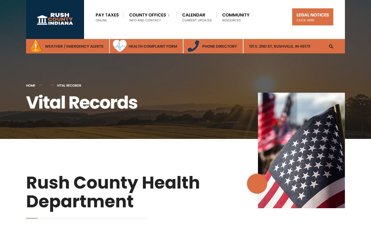 Rush County marriage records vital records page birth death and genealogy scope