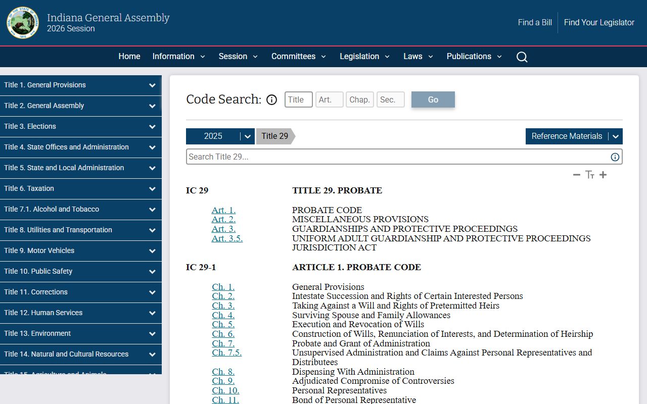 Rush County probate records Indiana probate administration duties