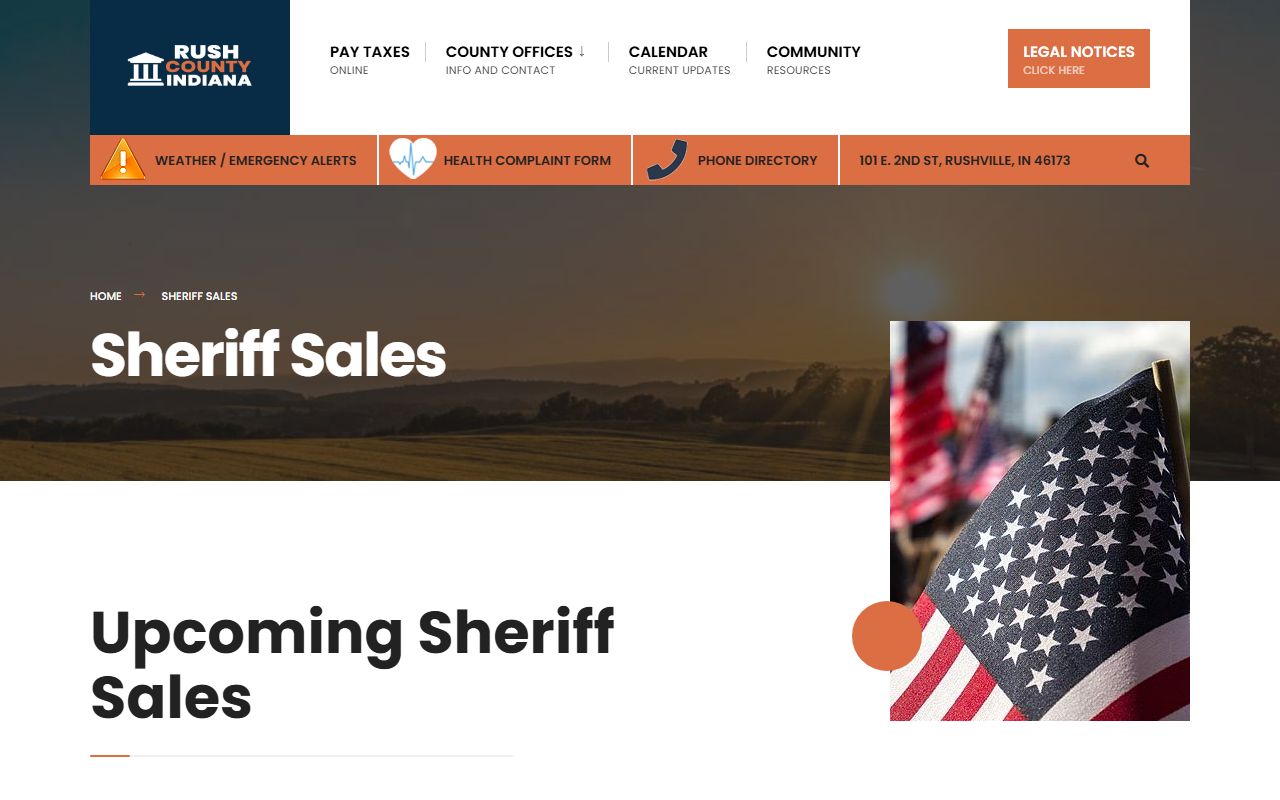 Rush County warrant records sheriff process source